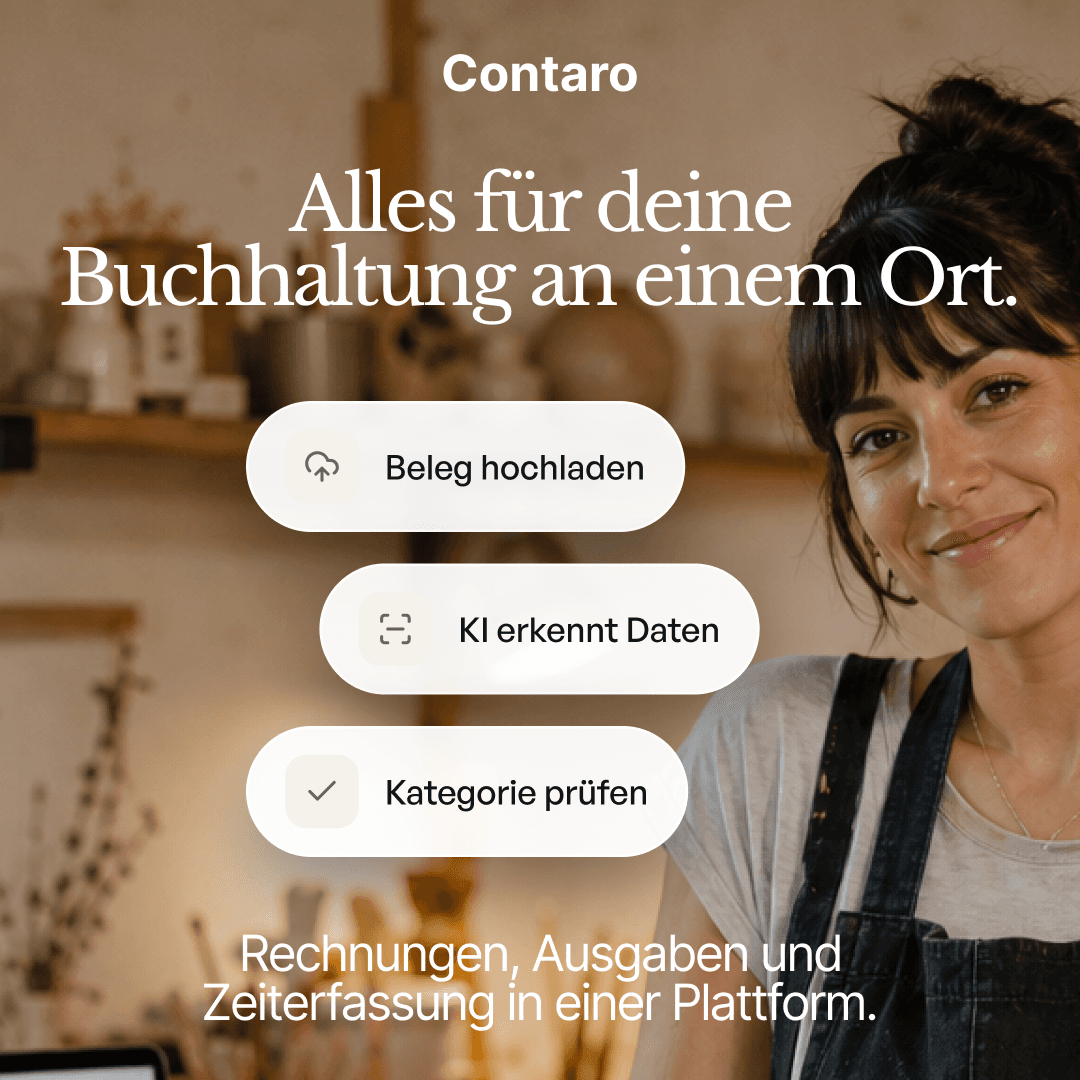 Contaro Buchhaltungs-Creative mit Produktfunktionen