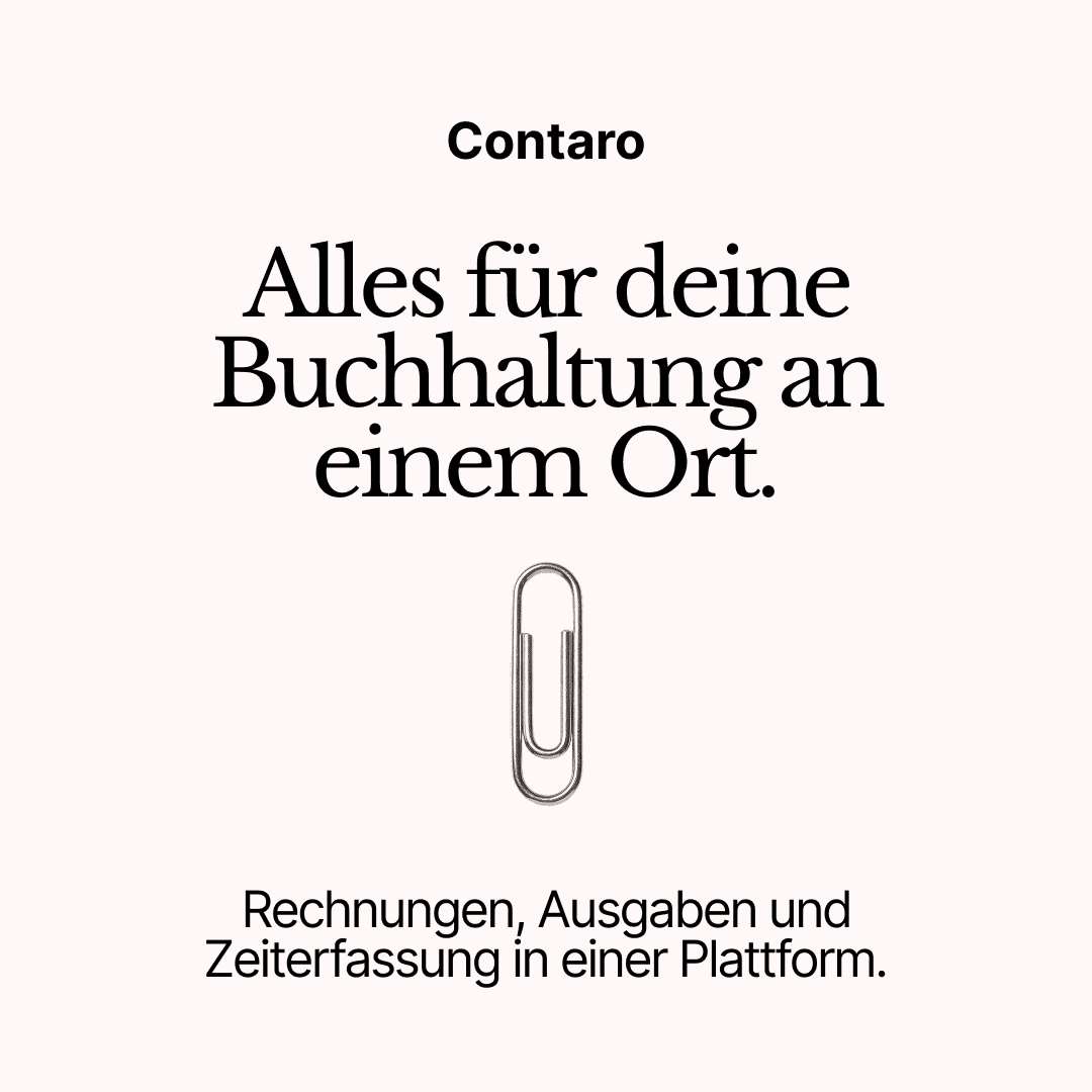 Contaro Buchhaltungs-Creative mit Büroklammer